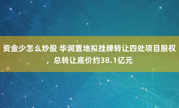 资金少怎么炒股 华润置地拟挂牌转让四处项目股权，总转让底价约38.1亿元