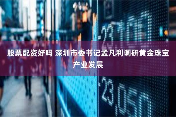 股票配资好吗 深圳市委书记孟凡利调研黄金珠宝产业发展