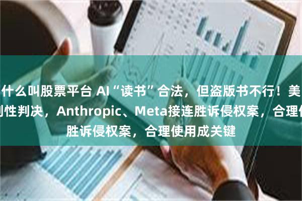 什么叫股票平台 AI“读书”合法，但盗版书不行！美国法院开创性判决，Anthropic、Meta接连胜诉侵权案，合理使用成关键